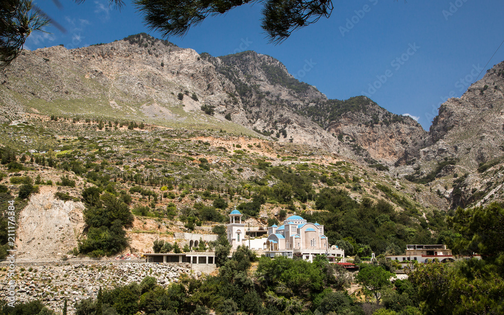 Kloster in der Rouvasschlucht auf der Insel Kreta in Griechenland