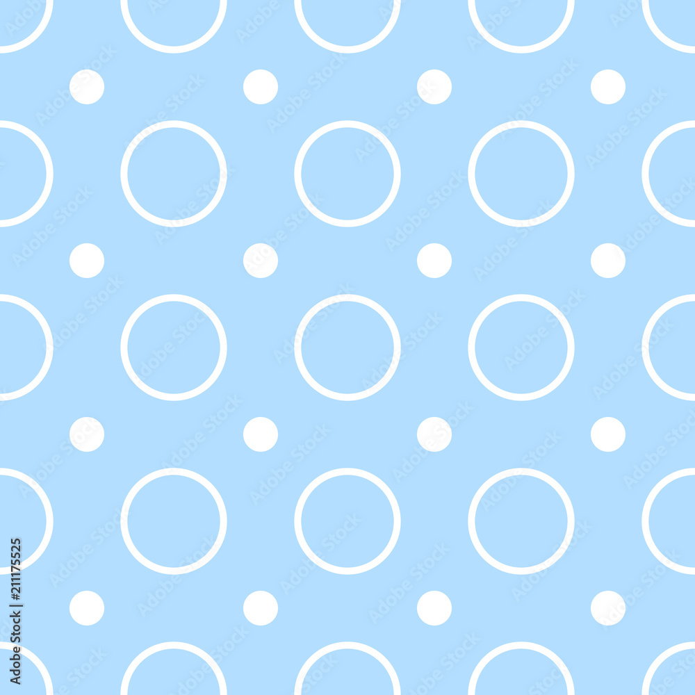 Vector seamless blue dotted pattern