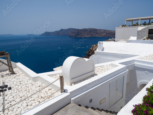 Traditional decoration element in Oia village, Santorini island, Greece. June, 2018