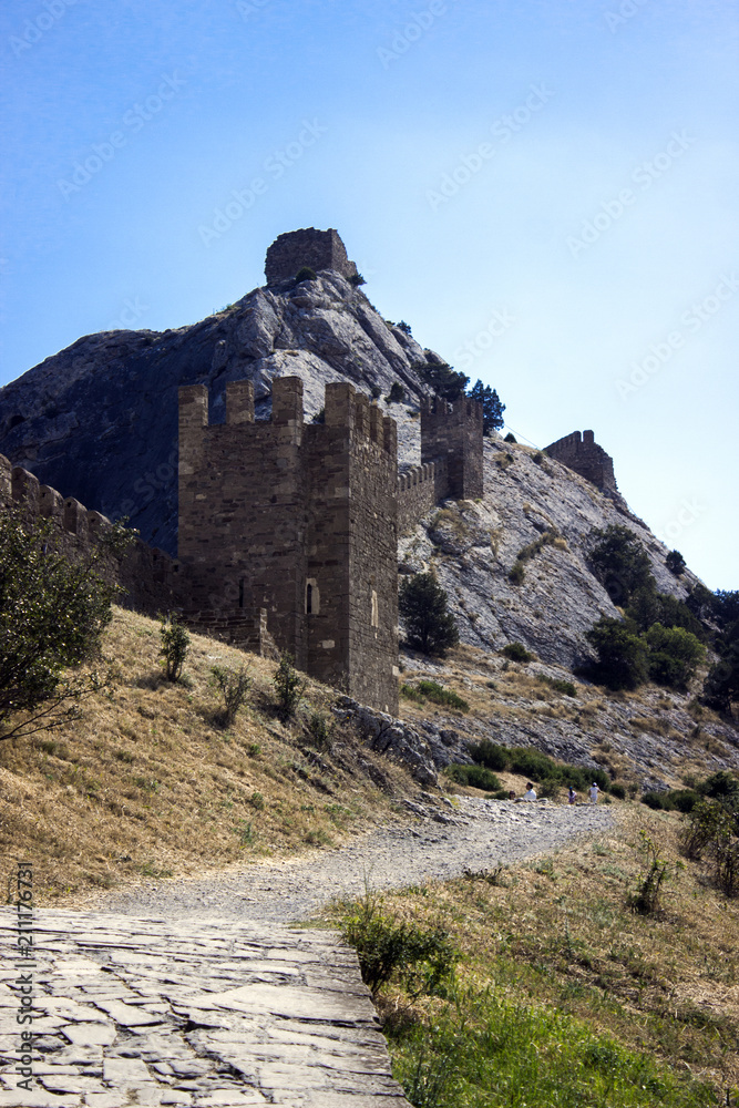 Fototapeta premium walls and towers of Genoese fortress Crimea