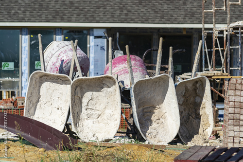 Row of Wheelbarrows photo