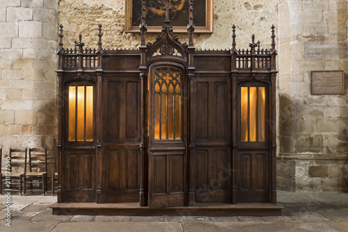 Saint Malo Cathedral confessionary  photo