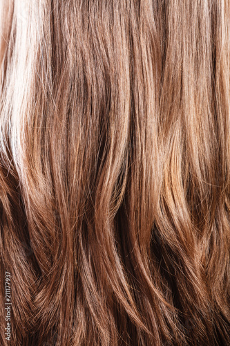 Natural brown hair closeup background