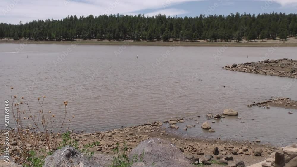 Arizona, Lake Mary, A pan across Upper Lake Mary starting from the dam Arizona, Lake Mary, A pan across Upper Lake Mary starting from the dam