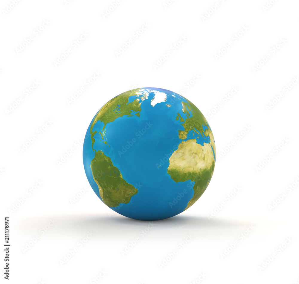 Fototapeta premium world map planet earth globe 3d-illustration