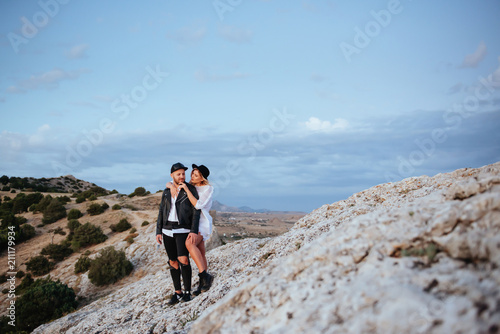 love story on sunset photo