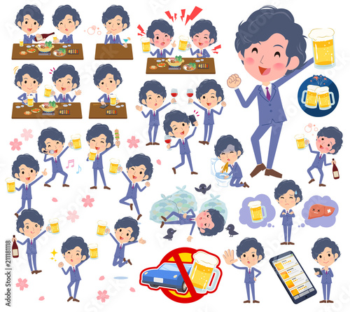 blue suit perm hair men_alcohol