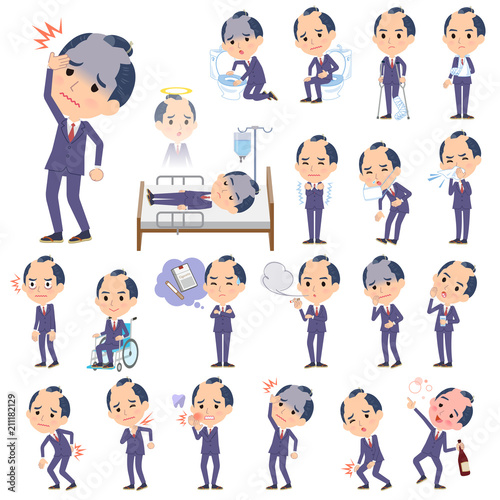 japanese samurai Businessman_sickness