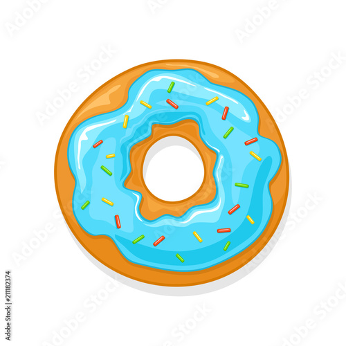 Donut with blue glaze