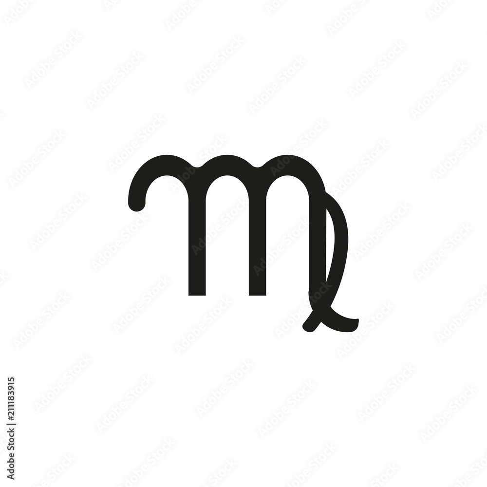Virgo icon isolated on white background, vector illustration, virgo logo concept Virgo icon isolated on white background, vector illustration, virgo logo concept