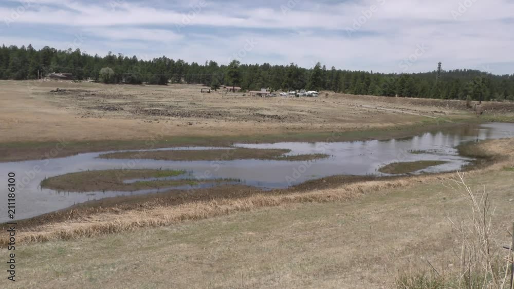 Arizona, Lake Mary, A view of what is left of Lower Lake Mary, south of Flagstaff Arizona, Lake Mary, A view of what is left of Lower Lake Mary, south of Flagstaff
