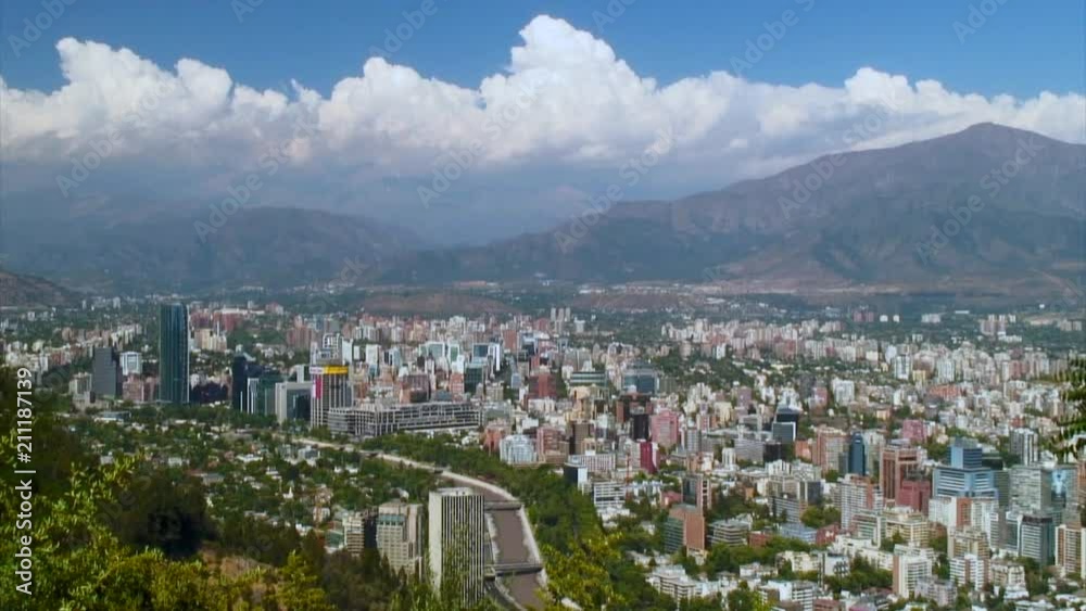 Beautiful Buildings Surrounded by Hill, Santiago Beautiful Buildings Surrounded by Hill, Santiago