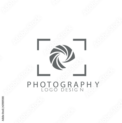 Photography Logo Concept Frame Design Vector Template