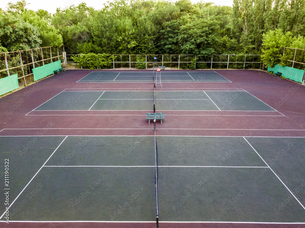 custom made wallpaper toronto digitalsome empty tennis sport courts aerial drone shot on a summer day