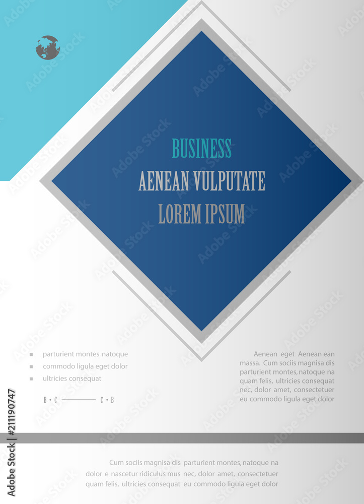 Obraz premium Leaflet cover presentation abstract geometric background, layout in A4 set technology brochure flyer design template vector shadow