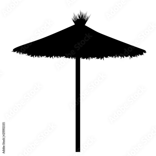 Beach umbrella silhouette