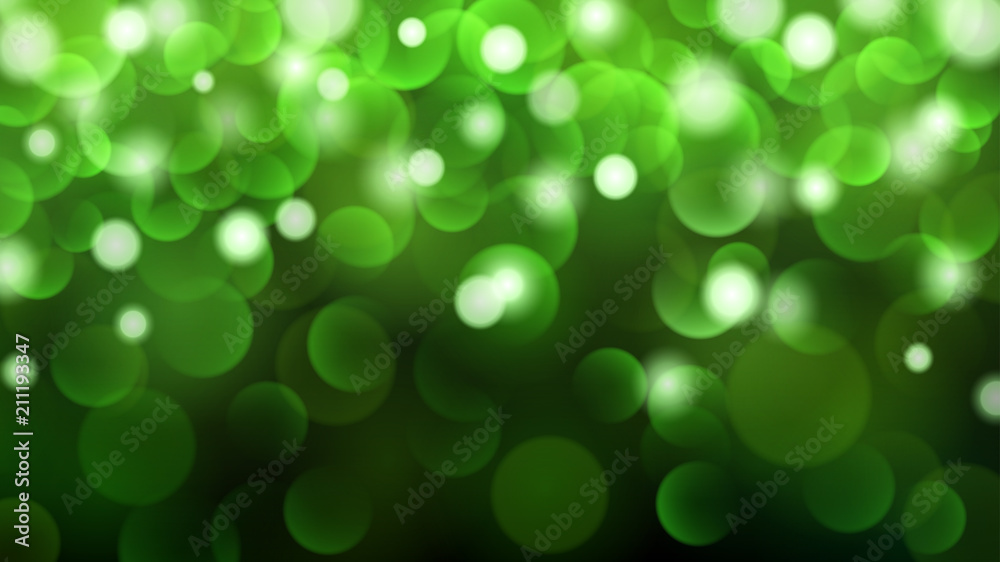 Abstract dark background with bokeh effects in green colors Abstract dark background with bokeh effects in green colors