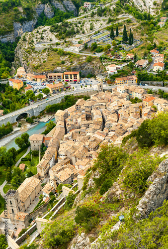 Beautiful medieval village Entrevaux in Provence, France photo