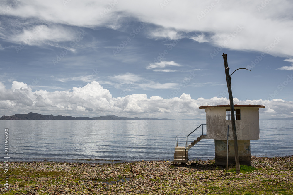 lonely house at the shore of Lake Titicaca | Amantani, Peru