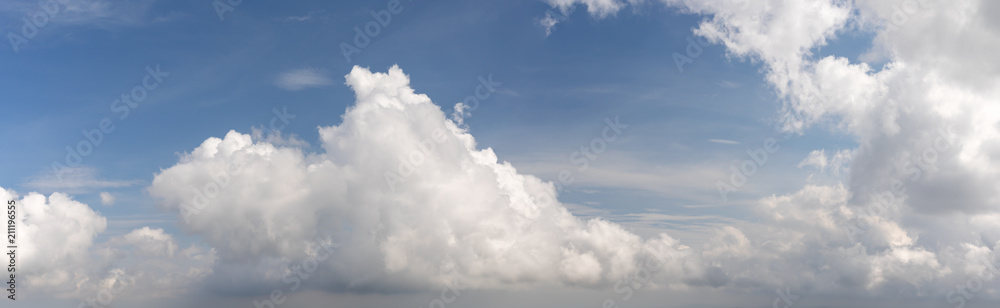 Panoramic view of the evening sky over the island of Bali