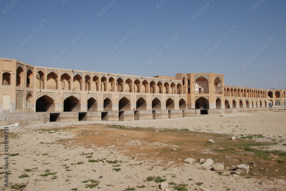 Historic Khaju Bridge in Isfahan
