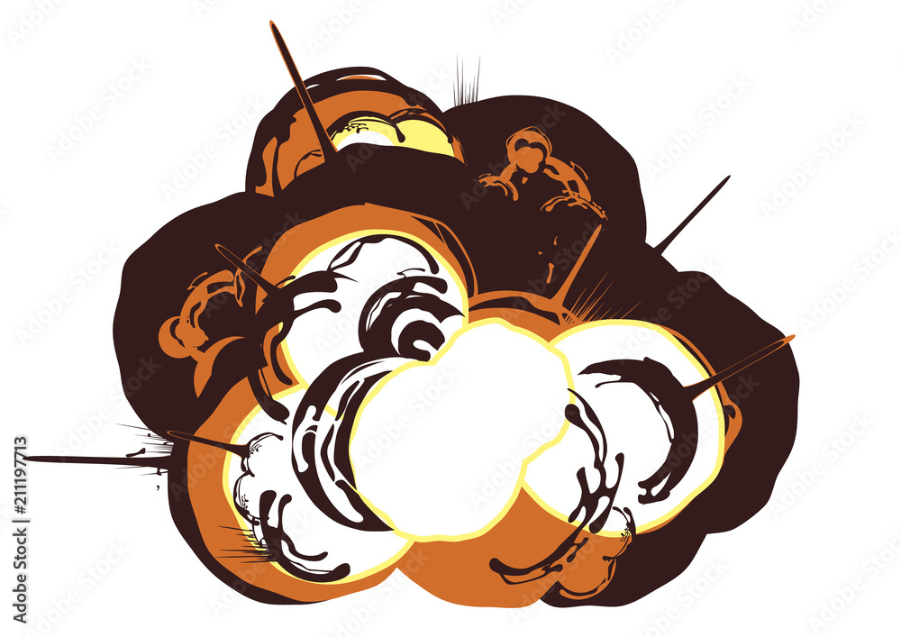 コミック背景 爆発 B カラー Stock Vector Adobe Stock