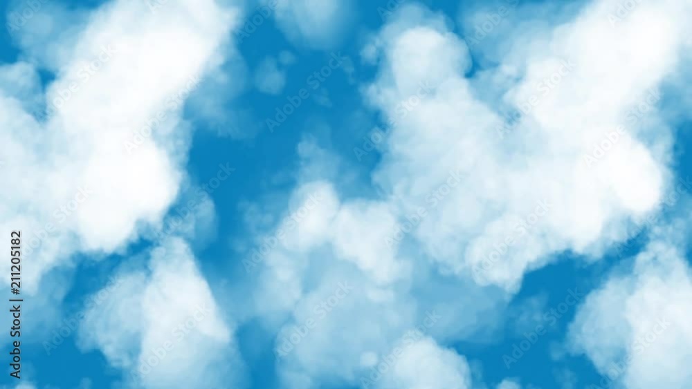 White clouds in blue sky