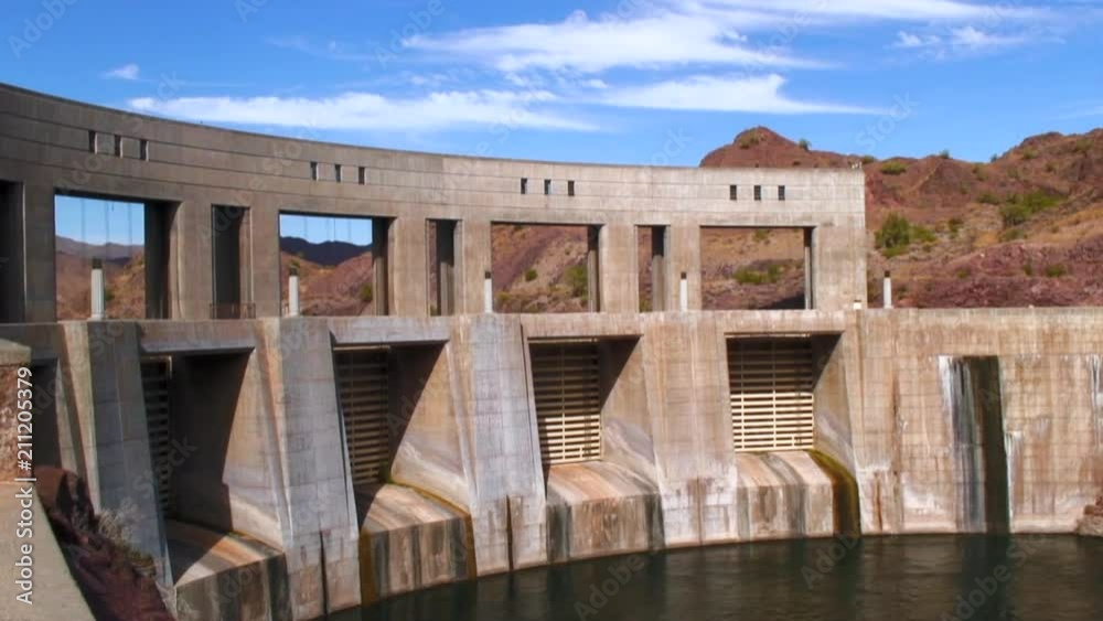 Lockdown View of Beautiful Parker Dam, Lake Havasu, AZ, USA Lockdown View of Beautiful Parker Dam, Lake Havasu, AZ, USA
