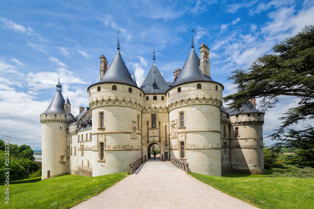 The Château de Chaumont castle in Chaumont-sur-Loire, Loir-et-Cher, France - obrazy, fototapety, plakaty 