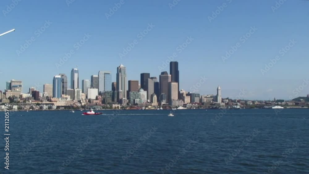 Beautiful View of Skyline From the Sea, Seattle Beautiful View of Skyline From the Sea, Seattle