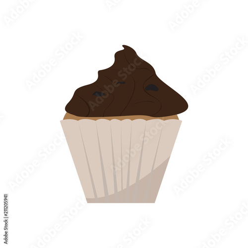 Isolated cupcake icon