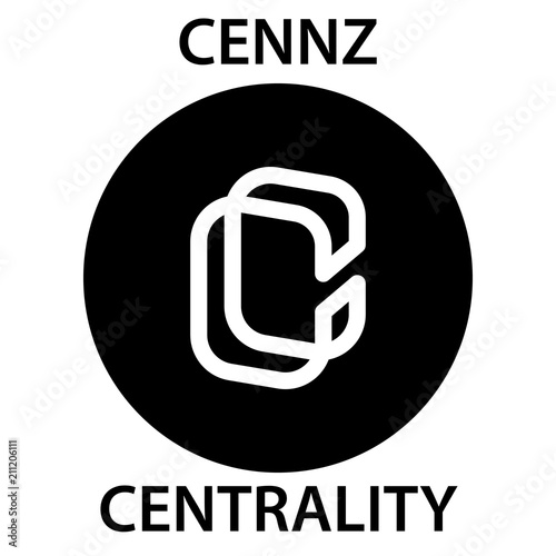 Centrality Coin cryptocurrency blockchain icon. Virtual electronic, internet money or cryptocoin symbol, logo