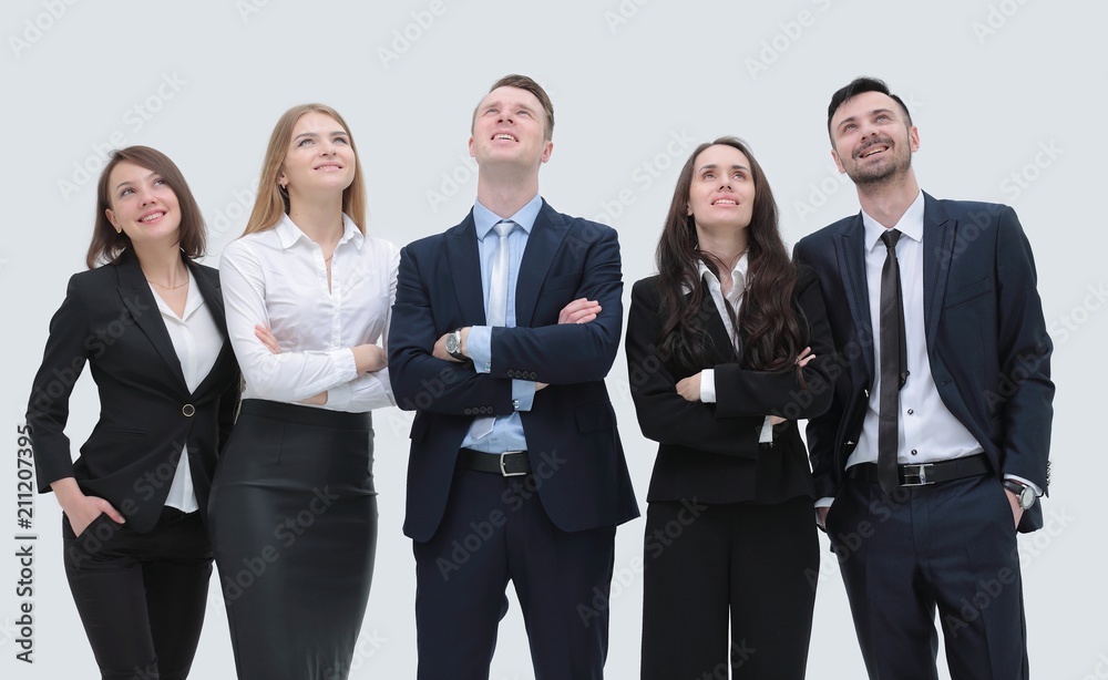 successful business team looking up successful business team looking up