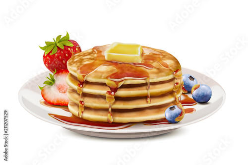 Delicious fluffy pancake