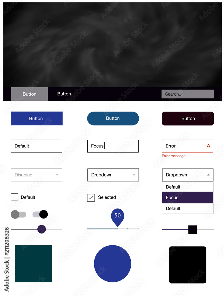 Dark BLUE vector wireframe kit with galaxy stars. Dark BLUE vector wireframe kit with galaxy stars.