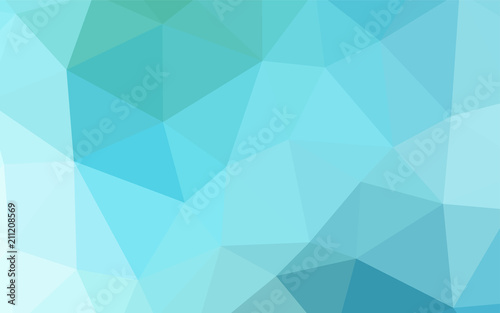 Light Blue, Green vector shining triangular cover.