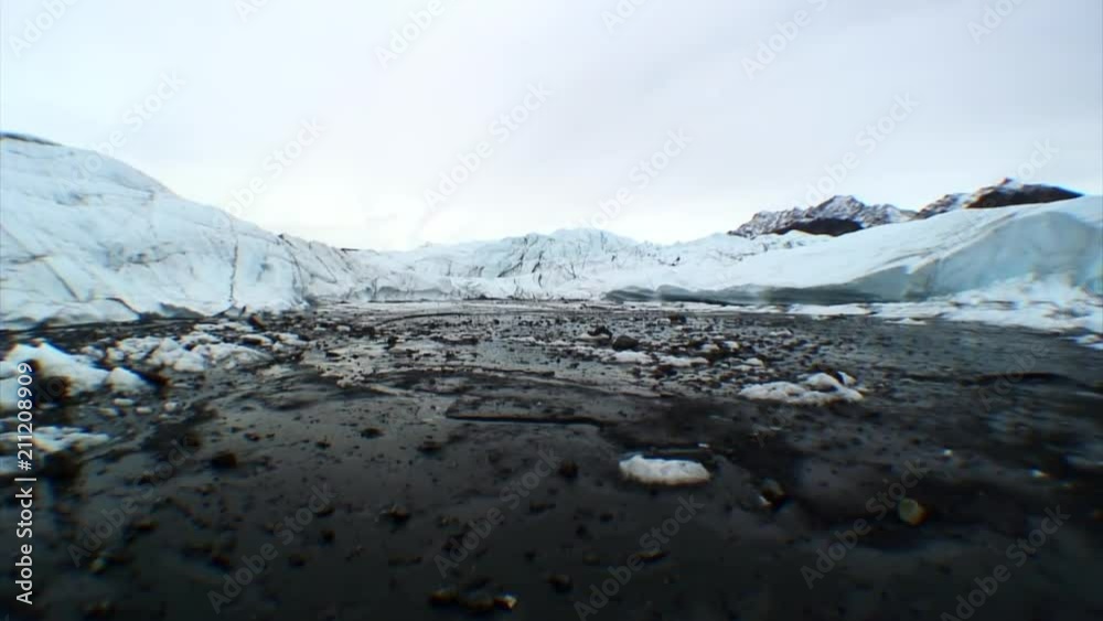 Fish-eye: Wide Shot Of Glacier Fish-eye: Wide Shot Of Glacier