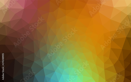 Dark Multicolor vector shining triangular layout.