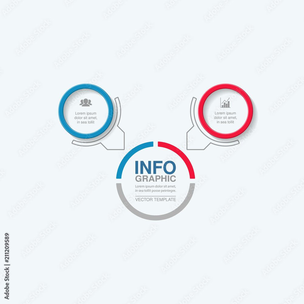 Vector infographic template for diagram, graph, presentation, chart, business concept with 2 options. Vector infographic template for diagram, graph, presentation, chart, business concept with 2 options.