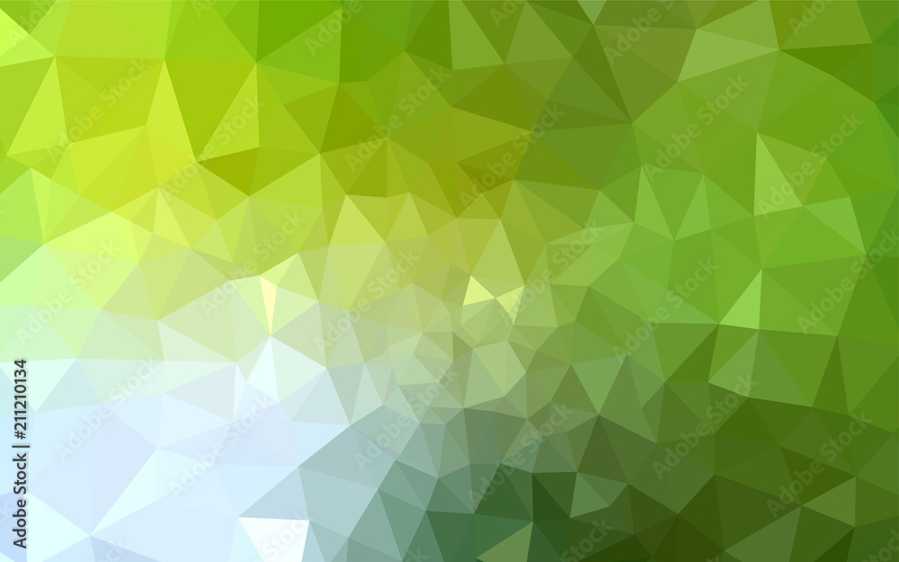 Light Green, Yellow vector shining triangular cover. Light Green, Yellow vector shining triangular cover.