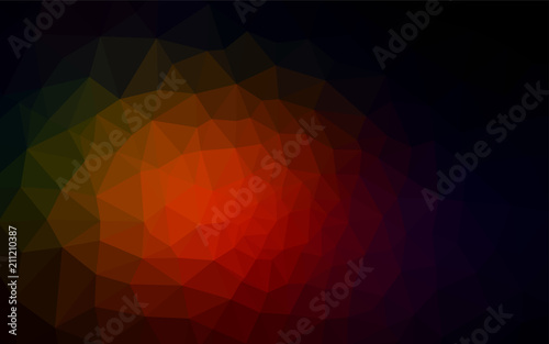 Dark Red vector triangle mosaic cover.