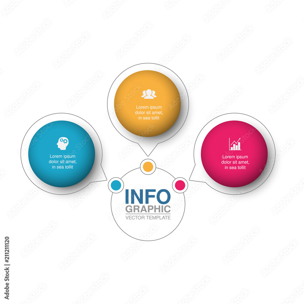 Vector infographic template for diagram, graph, presentation, chart, business concept with 3 options. Vector infographic template for diagram, graph, presentation, chart, business concept with 3 options.