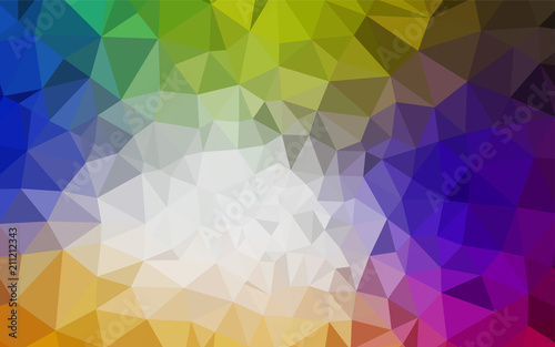 Light Multicolor vector shining triangular cover.