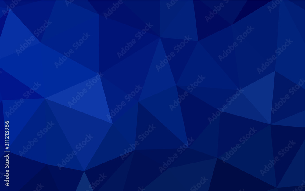 Dark BLUE vector abstract polygonal template. Dark BLUE vector abstract polygonal template.