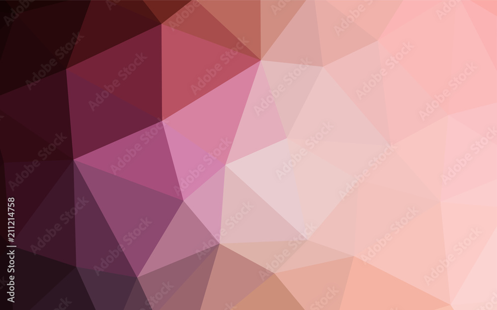 Fototapeta premium Light Pink vector polygonal background.