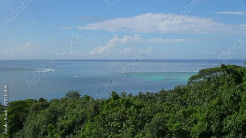 Wallpaper Mural Zooming-Out Shot of Moorea Bay Torontodigital.ca