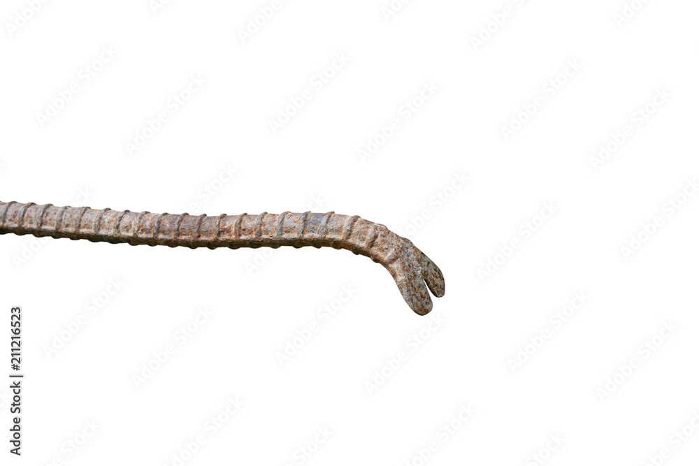 Ancient crowbar isolated on white background Ancient crowbar isolated on white background