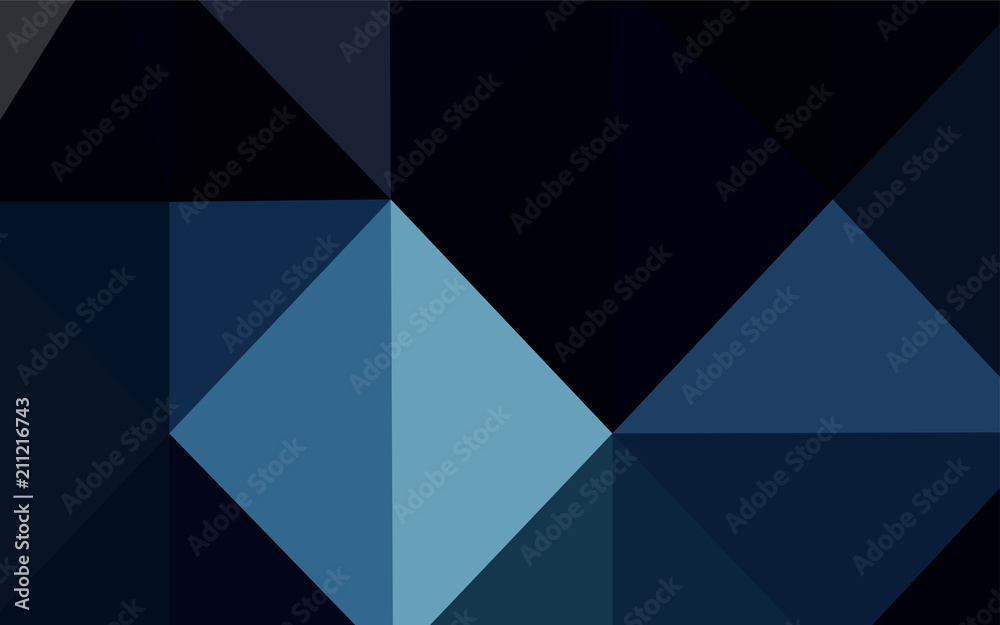 Obraz premium Light BLUE vector shining triangular backdrop.