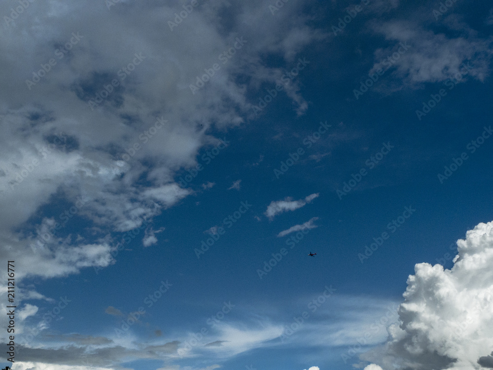 Clouds, blue sky , Planes flying in the sky Clouds, blue sky , Planes flying in the sky