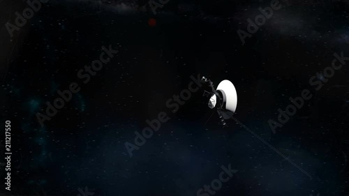 Voyager Probe Leaving Saturn
